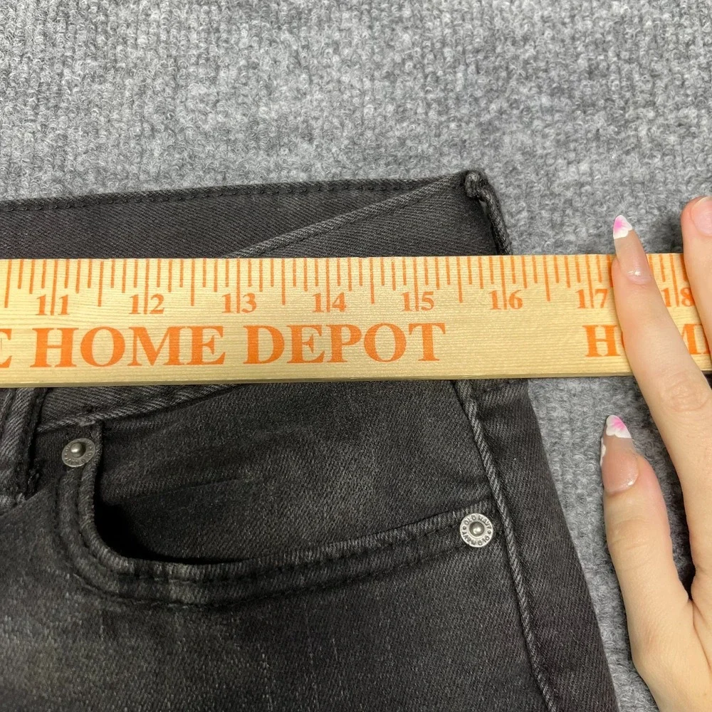 Old Navy Straight Built-in Flex Jeans Boys 16 Black Denim Zip Fly‎ - 32X28.5